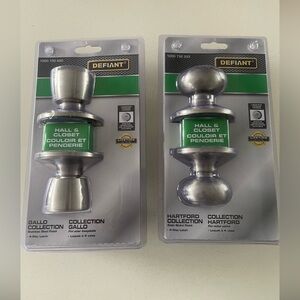 Defiant satin nickel Door Knob Set